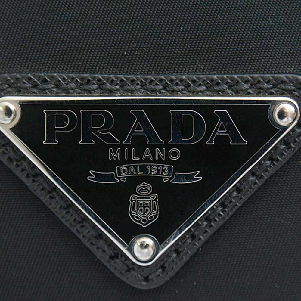 Prada Triangular Plate Backpack Nylon Black - image 5